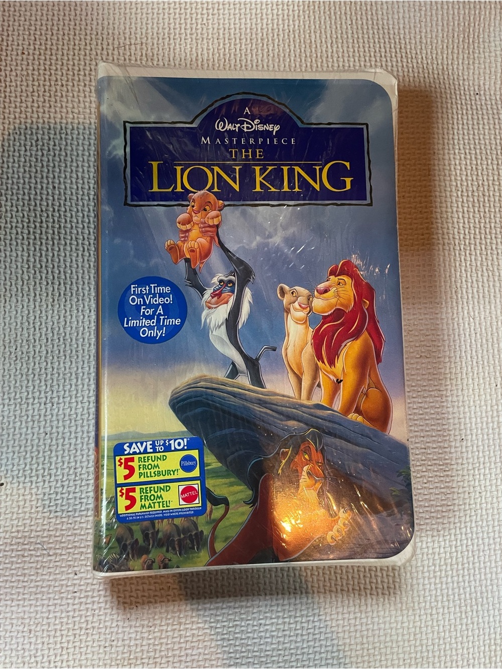 Walt Disney The Lion King VHS - Blue Cover unopened